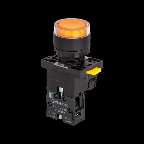 Кнопка MTB2-EW35613 1НО 220В AC/DC IP54 с подсветкой пластик желт. ОВЕН 139432