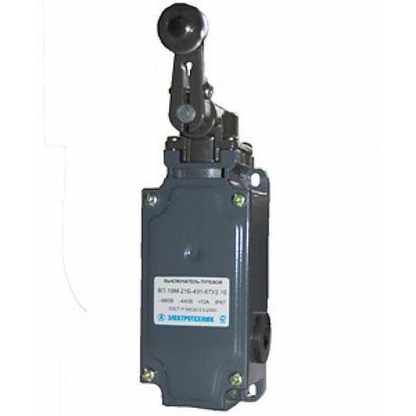 Выключатель путевой ВП-19 21В431-67У2.16 2НО+2НЗ 10А IP67 рычаг с роликом Реле и Автоматика A8014-80085466