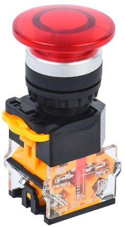 Кнопка "Грибок" D8-11M d22мм 1НО+1НЗ красн. KARAT IEK BBG30-11M-3-22-K04