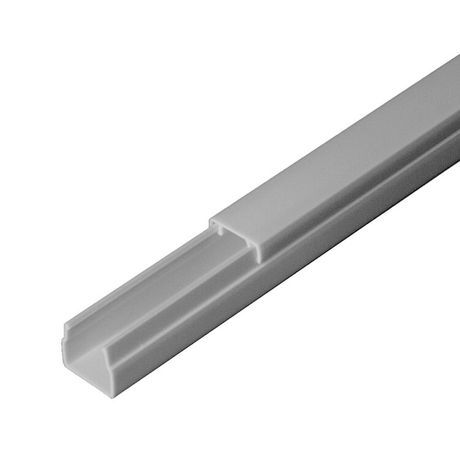 Кабель-канал серый RAL 7035 12х12 (242м/уп) 2-й замок в п/э | PR03.0068 ПРОМРУКАВ Строитель
