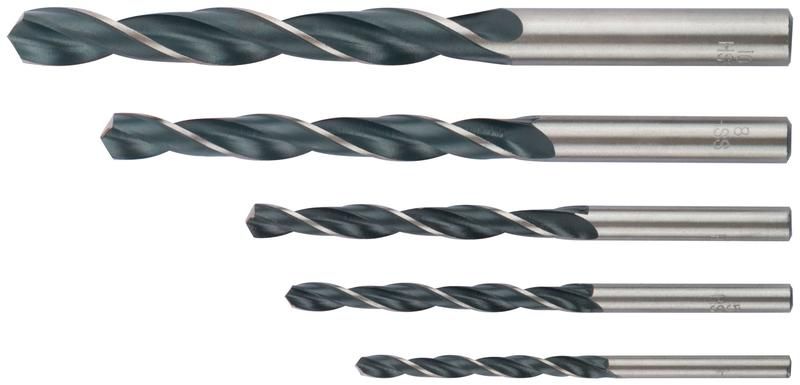 Набор сверл по металлу HSS черненых, 5 шт (4-5-6-8-10 мм) - 33852 РОС