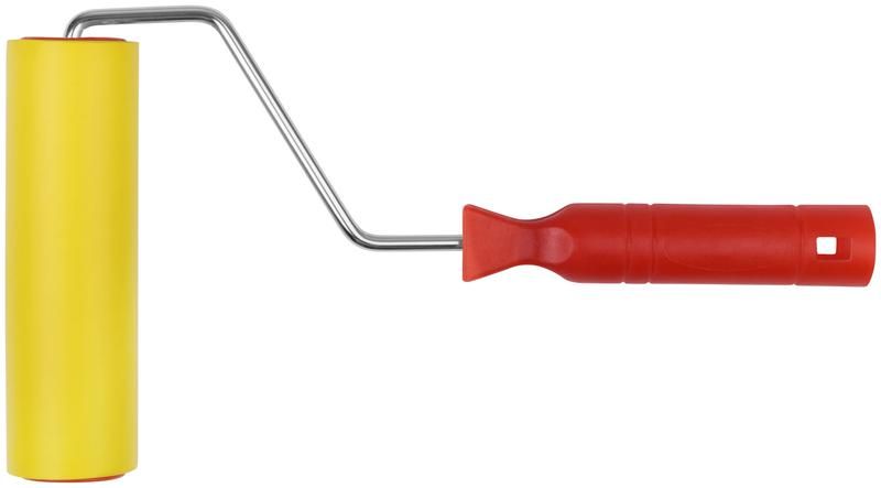 Валик прижимной для обоев 150мм резиновый желт. КУРС 02977