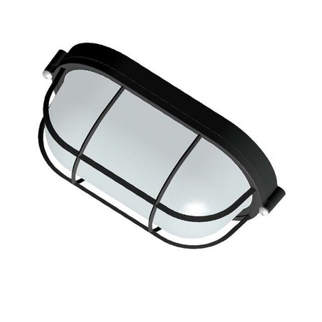 Светильник НПП 03-60-022 "Банник" 1402 овал малый 1х60Вт E27 IP65 корпус с решеткой черн. Элетех 1005500941