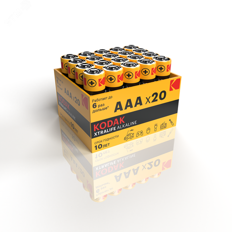 Батарейка Kodak LR03-20 bulk XTRALIFE Alkaline (20/360/34560) - Б0054764 KODAK арт. Б0054764