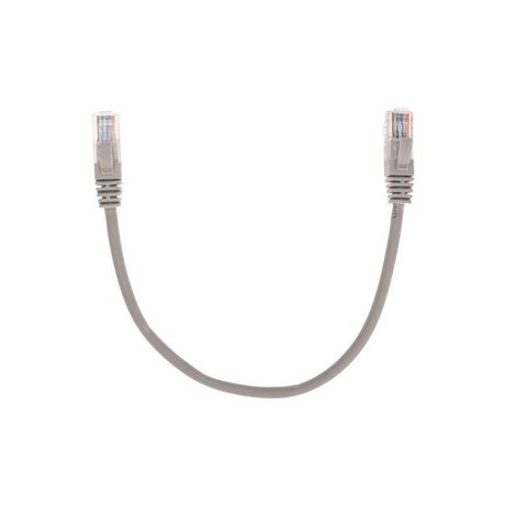 Патч-корд U/UTP, CAT 5e, RJ45-RJ45, 26AWG, LSZH, серый, 0,3м REXANT | 02-0100-03 MEET
