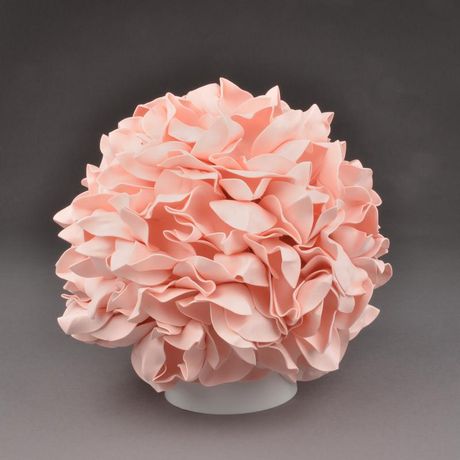 Светильник светодиодный со сменной лампой (в/к) Гортензия Белый/Пудровый E27, теплый белый свет (3000K). Плафон D150мм, прозрачный. Белое основание. TM Uniel - UL-00007226