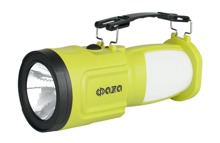 Фонарь аккумуляторный универсальный AccuF8-L1W/L24-gn 1Вт 83лм + боков. панель 24х0.1Вт 132лм аккум. 0.9А.ч ЗУ: сеть/солнечн. IP20 зел. ФАZА 5006683 ФАЗА