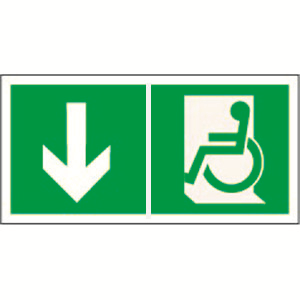 Пластина Указатель двери эвакуац. выхода (лев.) для МГН BL-3015.E71 - a18550 BS