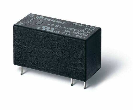 Низкопрофильное миниатюрное твердотельное реле; монтаж на печатную плату; выводы с шагом 5мм; выход 5A(24В DC);в | 418170129024 Finder 41.81.7.012.9024