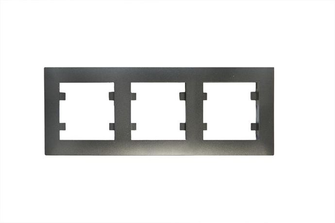 Рамка 3-м Karea RIZZ STAR дым. металлик Makel 88050703