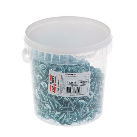 Саморез ШСММ 4,2х19 (1000 шт) - ведро ( 1,748 кг) | 100103 Tech-KREP