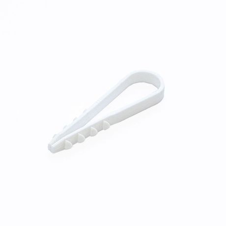 Дюбель-хомут для круглого кабеля d11-18 мм белый (100шт) | PR08.6943 Промрукав Строитель