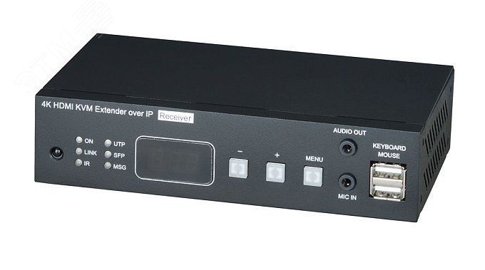 Приемник KVM HKM02BPR-4K HDMI (14 до 4K(30Гц) USB аудио RS232 и ИК сигналов по Ethernet 150м SC&T 12721 sct1183 SC&T арт. 12721