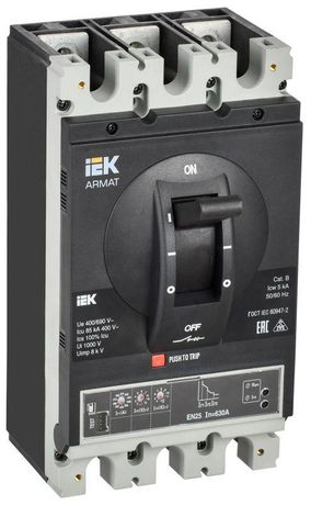 Выключатель автоматический в литом корпусе ARMAT 3P типоразмер I 85кА 630А расцепитель электронный стандартный - AR-MCCB-3I-085-0630A-ELSC IEK
