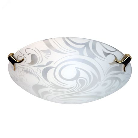 Светильник НПБ 01-60-130 "Иней" d250 М15 60Вт E27 IP20 матовый бел./клипса зол. (инд. упак.) Элетех 1005204961