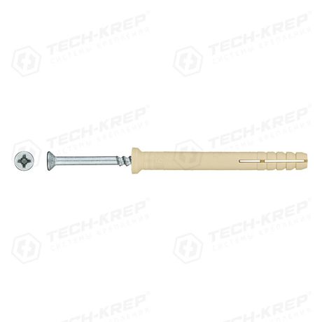 Дюбель-гвоздь 6K60 пот. манжета (нейлон) (100 шт) - ведро ( 0,605 кг) | 101333 Tech-KREP