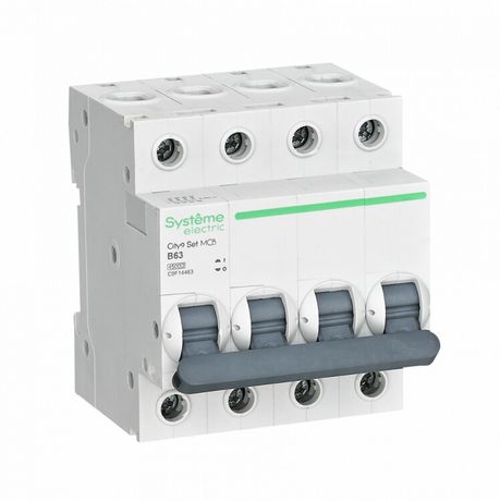 Выключатель автоматический четырехполюсный 63А B 4.5kA 400В City9 Set - C9F14463 APC