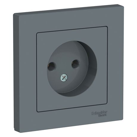 Розетка 1-м СП AtlasDesign 16А IP20 без заземл. в сборе грифель SE ATN000740 APC