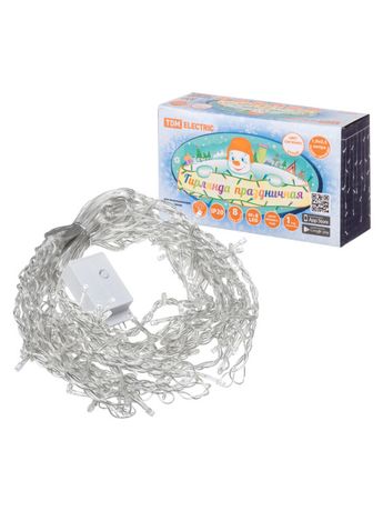 Гирлянда светодиодная "Бахрома" 1,9х0,5 м, 68LED, белый, 8 режимов, 250 В, IP20, | SQ0361-0077 TDM