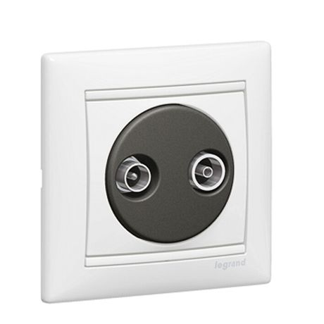 Механизм розетки TV-R СП Valena проходная 1.5дБ бел. Leg 774432 Legrand