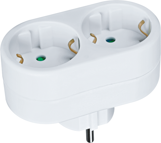 Тройник на 2 гнезда с заземлением 94 670 NAD-L-2E-C-WH (94670) - 17860 Navigator