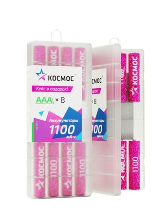 Аккумулятор R03 (ААА) 1100mAh Ni-Mh 8 шт в боксе, КОСМОС - KOCR03NIMH1100mAh8B