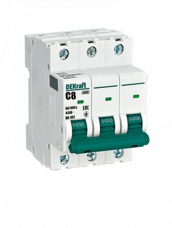 Автоматический выключатель ВА-103 3P 8А C 6кА новый - 12302DEK APC