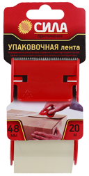 Упаковочная лента 48мм*20м*50мкр с дисп. TPA72-00 (прозрачная) (24/72/2160) | C0044581 СИЛА