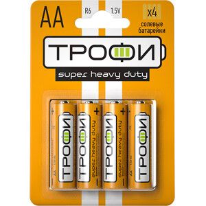 Батарейка солевая (ЭП) R6-4BL (40/720/25920) (AA) | C0033716 ТРОФИ