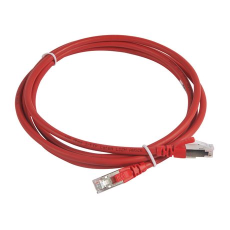 Коммутационный шнур RJ 45 - категория 6а S/FTP LSZH экранированный 2 м красный | 051871 Legrand