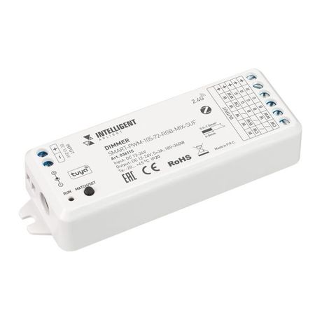 Диммер SMART-PWM-105-72-RGB-MIX-SUF (12-24В 5х3А ZB 2.4G) пластик INTELLIGENT ARLIGHT 036115