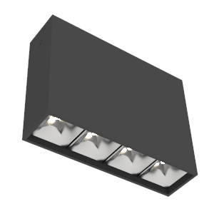 Светодиодный светильник DL-Box Reflect Multi 1x4 накладной 14 Вт 4000 К 150х40х115 мм RAL9005 черный муар DALI | V1-R0-90252-20D23-2001440 VARTON VARTA