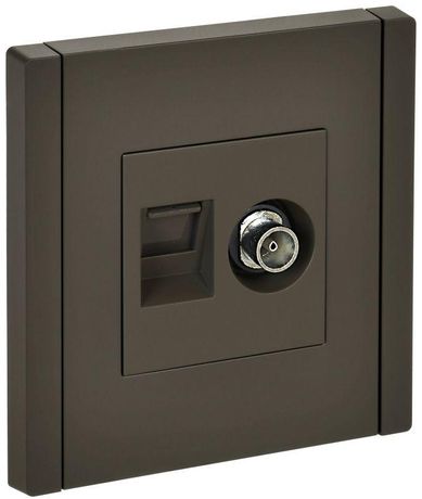 Розетка 2-м TV+RJ45 кат.6 FORTE&PIANO FP337 сер. IEK FP-AK20-2-K03