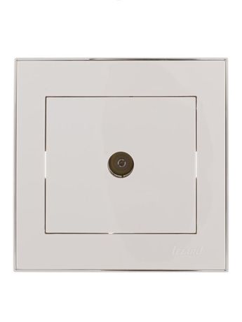 Розетка телевизионная проходная TV СП Rain с хром. боковой вставкой бел. LEZARD 703-0225-129