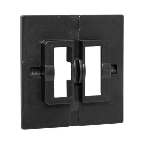Пластина переходная для 1 или 2х клавишного выключателя, IP44, чёрная Эпика EKF | UP1-SWB-44