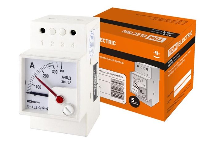 Амперметр А45Д 300/5А-1,5 (din-рейка) | SQ1102-0303 TDM