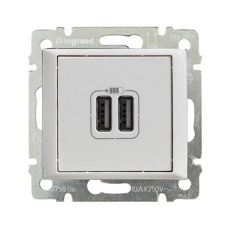 Розетка USB 2-м СП Valena механизм бел. (DIY-упак.) Leg 694370 Legrand