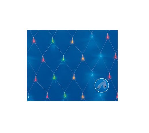 Сетка светодиодная с эффектом мерцания 15х15м Соединяемая 96 светодиодов Разноцветный свет Провод прозрачный ULD-N1515-96/TTK MULTI IP44 - UL-00007218 Uniel