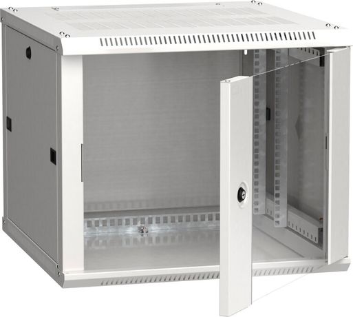 Шкаф настенный 19' LINEA W 6U 600x600мм стеклянная дверь RAL7035 - LWR3-06U66-GF IEK