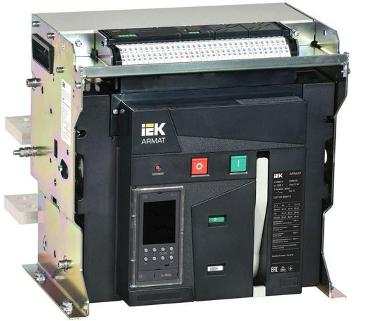 Выключатель автоматический воздушный ARMAT стационарного исполнения 3P F 85кА 4000А расцепитель TD с комплектом аксессуаров 220В: мотор привод катушка включения отключения - AR-ACB-3FF-085-4000A-TDCF IEK
