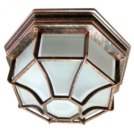 Светильник НПП 03-100-005 "Тартаруга" IP44 матов./корпус с решеткой медь (инд. упак.) Элетех 1005501034