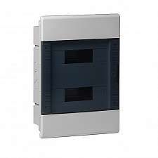 Щиток СП Тусо 24мод. с прозрач. двер. 415х299х103мм сер. Рувинил 68124СП TYCO