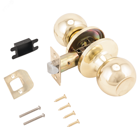 СТАНДАРТ 607 PS GP золото (латунь) - 9875 Ручка-защелка для межкомнатных дверей ПТК