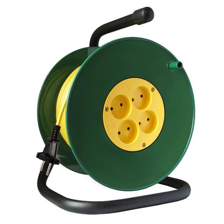 Удлинитель ТМ Союз силовой на катушке с 4 гнезда 2200 Вт 20м - 481S-3202