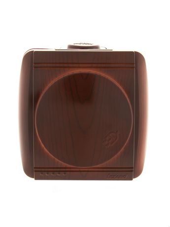 Розетка 1-м ОП Nata 16А IP20 с заземл. защ. крышкой керамика вишня LEZARD 710-0600-123