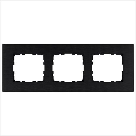 Рамка 3-м G-Metal метал. алюм. черн. Black Jasmart G1003AB
