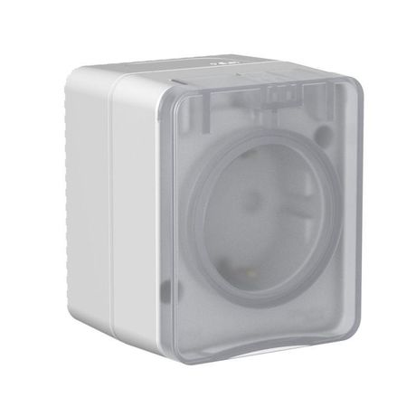 Розетка 1-м ОП AtlasDesign PROFI 16А IP54 250В заземл. защ. шторки сер. SE ATN543045 APC