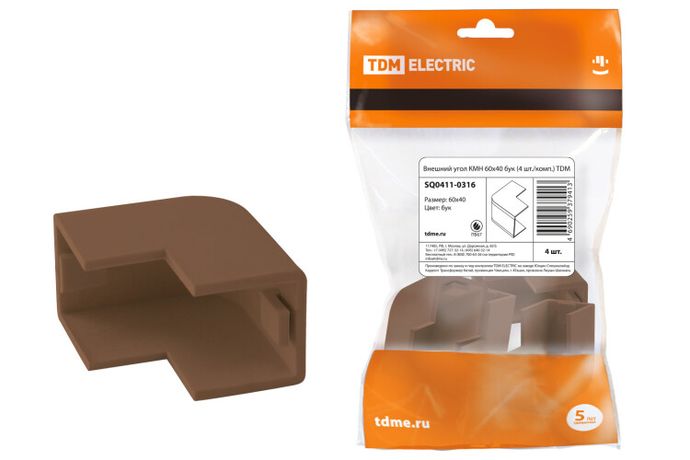 Внешний угол КМН 60х40 бук (4 шт./комп.) | SQ0411-0316 TDM