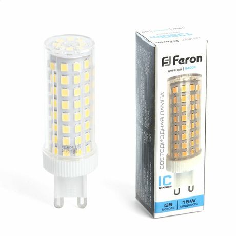 Лампа светодиодная LED 15вт 230в G9 дневной капсульная - LB-437 FERON 38214