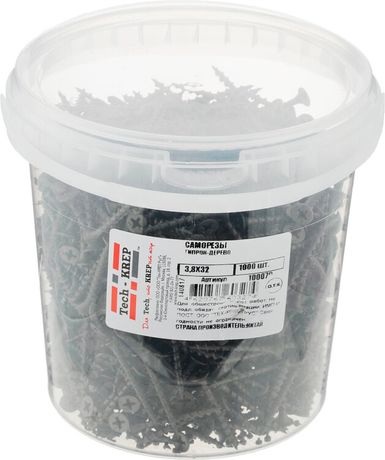 Саморез ШСГД 3,8х32 (1000 шт) - ведро ( 1,508 кг) | 100078 Tech-KREP